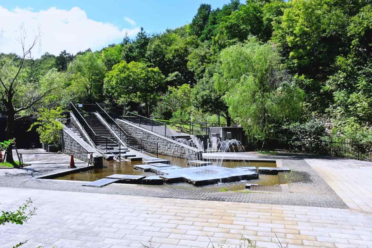 鳥取県鳥取市にある『森林公園 とっとり出合いの森』の「水遊びの広場」