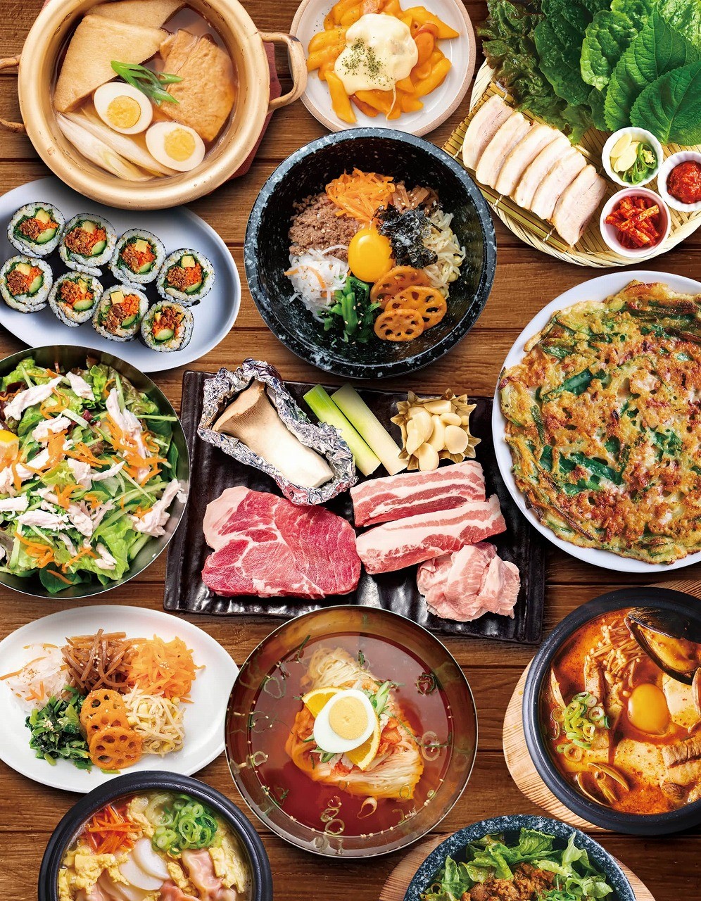 島根県松江市にオープンした韓国料理店『コリアンダイニングタルパム』の料理