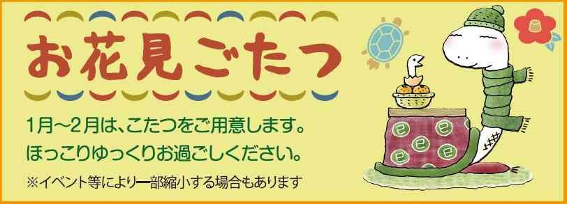 島根県出雲市のイベント「お花見ごたつ」のチラシ