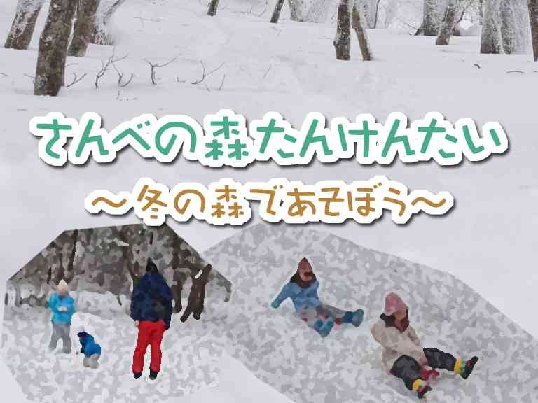 島根県大田市のイベント「【要予約】さんべの森たんけんたい～冬の森であそぼう～」のチラシ