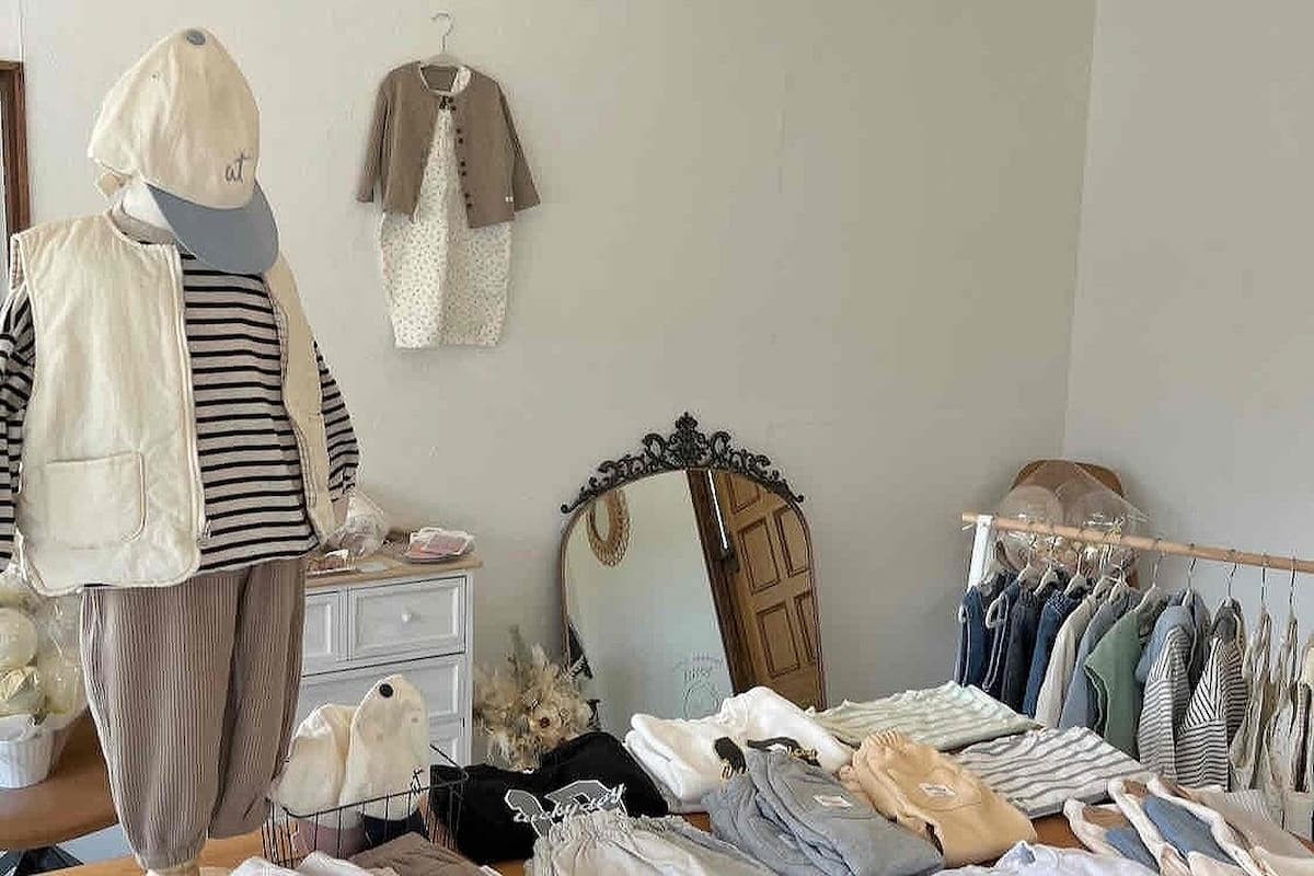 鳥取県米子市にオープンした『baby apparel Bitty』の店内の様子
