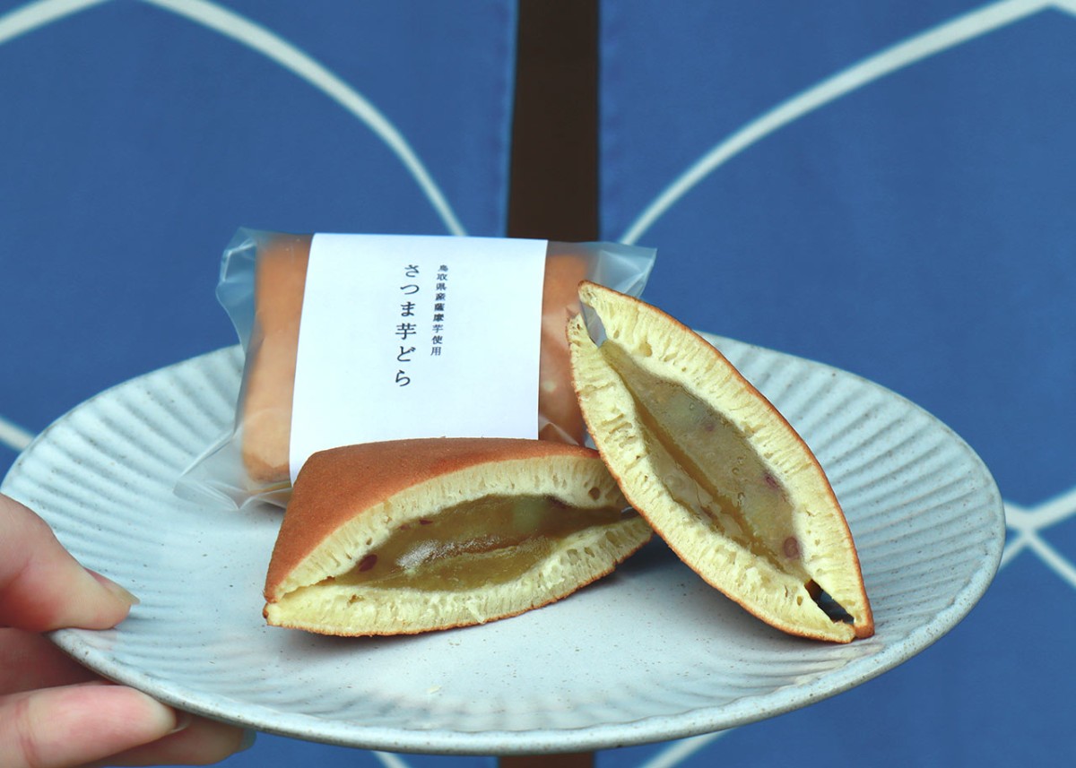 米子市の塩どら焼き専門店『湯ノ塩』で販売されている「さつま芋どら焼き」