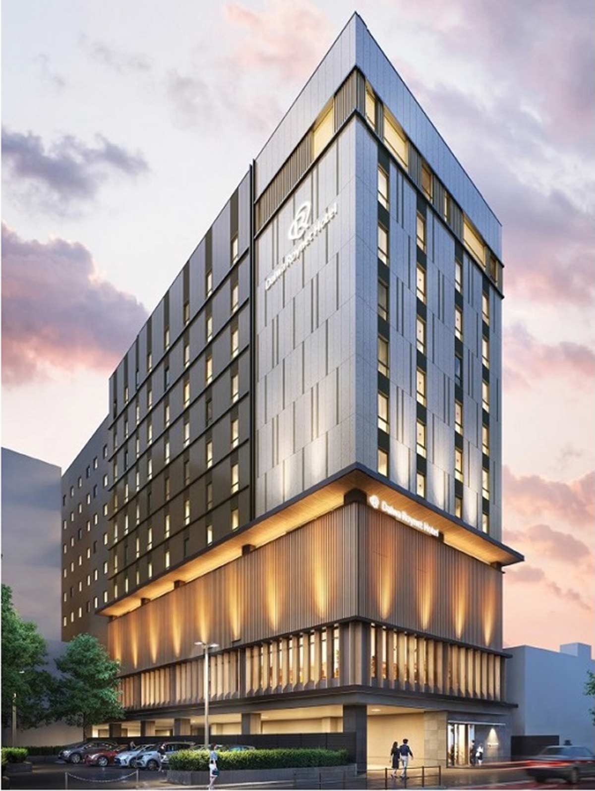 島根県松江市朝日町にオープン予定の『ダイワロイネットホテル松江駅前』の外観イメージ