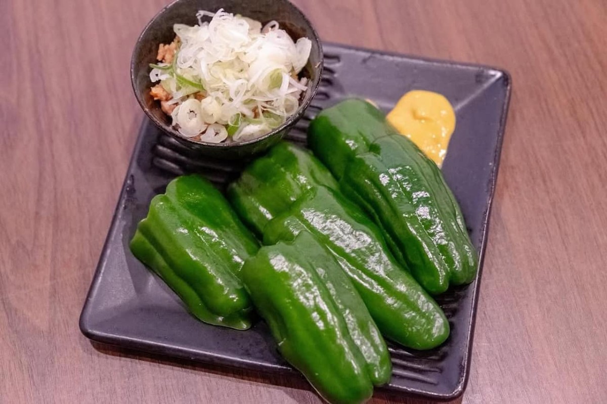 鳥取県米子市にある『焼き鳥たけ』で提供しているサイドメニュー_無限ピーマン