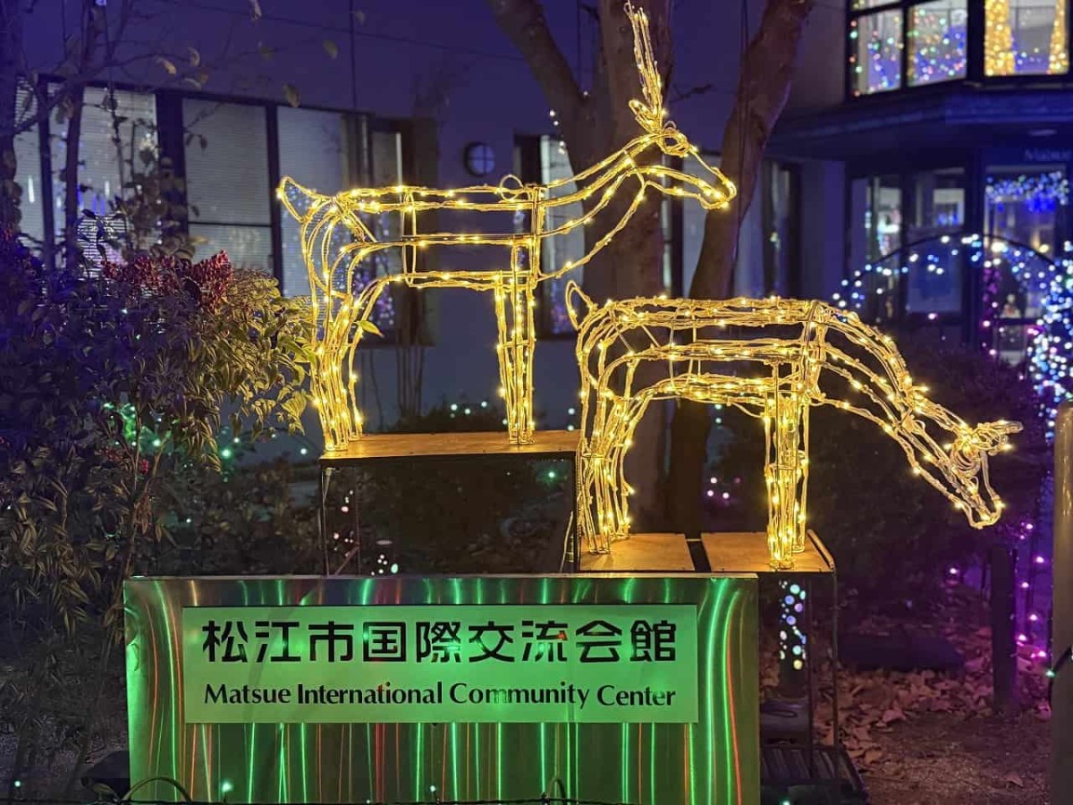 島根県松江市にある川津公民館（松江国際交流会館）のイルミネーション