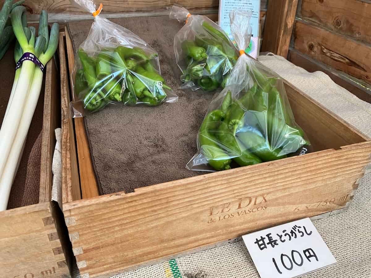 島根県米子市にある『長瀬農園』の無人販売所で売っていた野菜