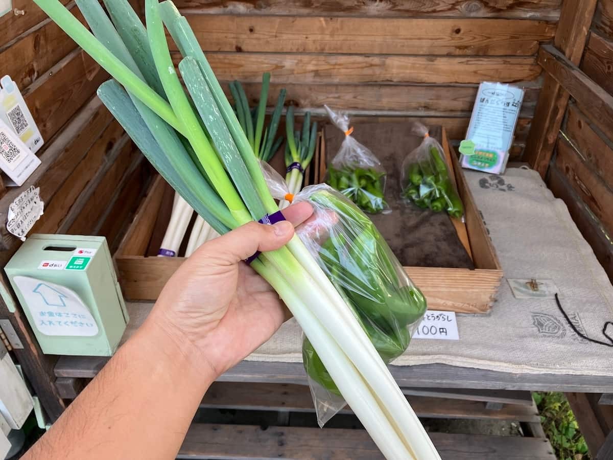 島根県米子市にある『長瀬農園』の無人販売所