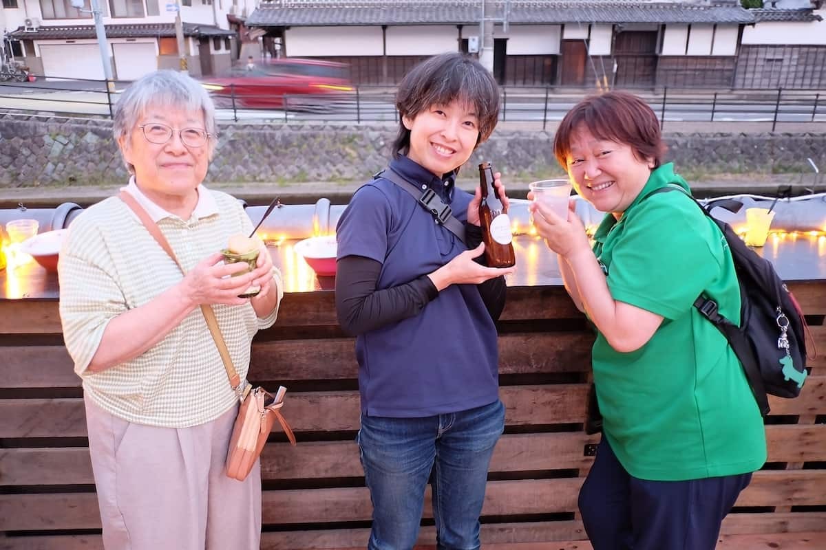 鳥取県米子市にある『KAMOGAWAリバーサイドテラス』のプレオープンの様子