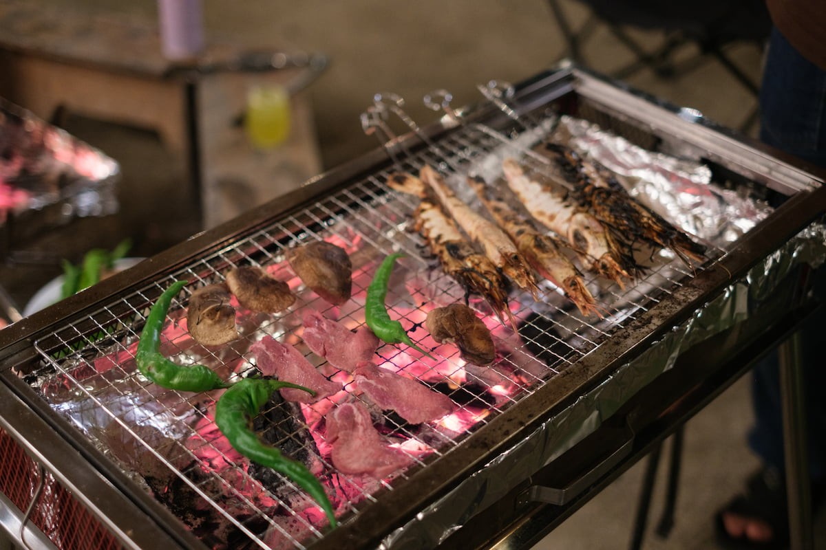 松江市美保関町の一棟貸し宿「ウミノマド」のバーベキューセット