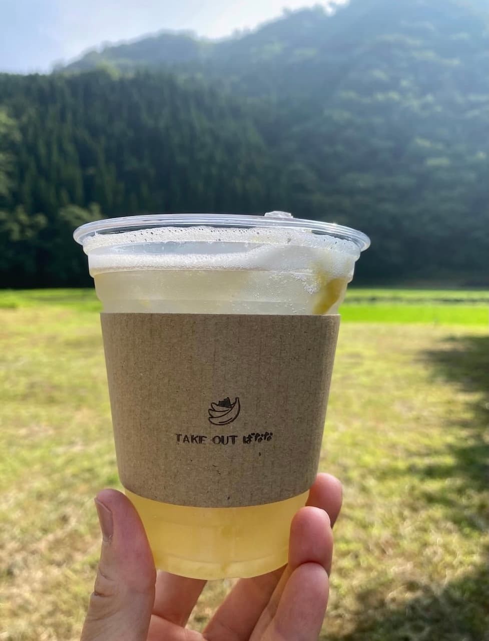 出雲市佐田町の『TAKE OUT ばなな』のドリンク。