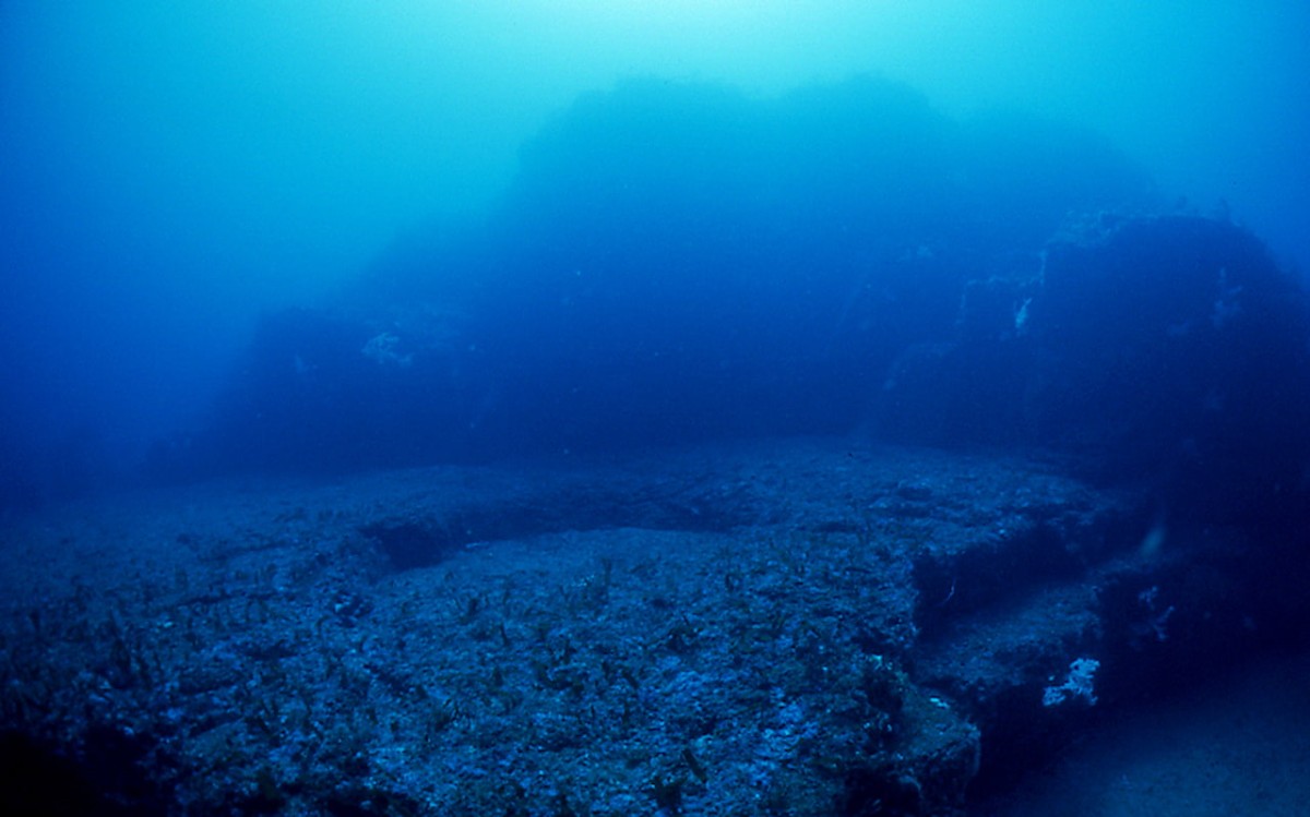 島根県出雲市日御碕にある海底遺跡「ボングイ」祭祀場