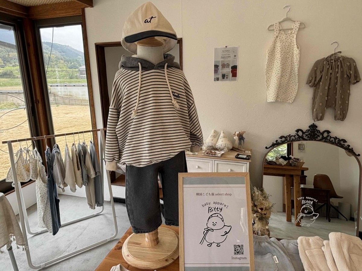 鳥取県米子市の韓国子ども服専門店『baby apparel Bitty』の店内